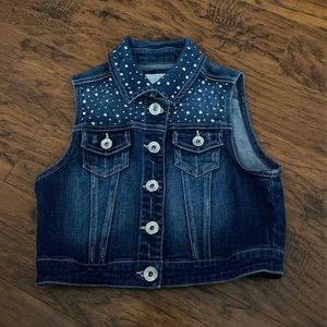 Justice denim vest size 12